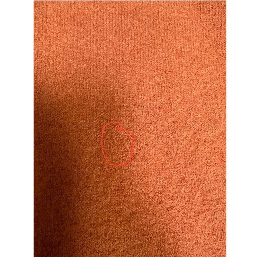 Burton Sweater Mens Large Orange Raglan Crew Neck Knit Pullover